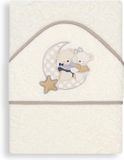 Interbaby Badcape Beertjes Junior 100 Cm Katoen Beige