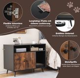 COAST™ Cat Cabinet met krabblok en hellende metalen benen 90 x 50 x 70 cm