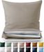 Blumtal Parure de lit bicolore - Linge de lit de luxe - 155 x 220 cm - 2 x taie d'oreiller 40 x 80 cm - Taupe et Blanc