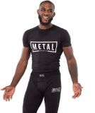 Metal Boxe Rashguard Zwart Korte Mouw S
