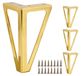 Omgoods - Set van 4 Zware Metalen Meubelpoten, 15 cm, Driehoekige Vorm, Goud