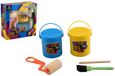Johntoy Jumbo Jumbo Stoepkrijt Rollers, 2 Kleuren + kwast