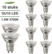 Lybardo 10 Pack LED GU10 1.9W 60 graden 2700K Warm Wit