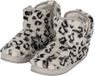 Apollo - Hoge sloffen dames - Fake Fur - Dierenprint - Grijs - Maat 41/42