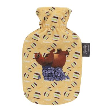 fashy ® Warmwaterkruik 0,8L met deksel, Grizzy geel