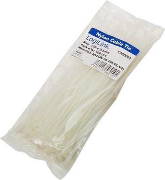 LogiLink Cable Tie 130 x 2,6mm (100 stuks)