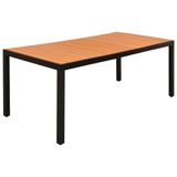 VidaXL 3060057 Tuinmeubelen Zwart Aluminium Kunststof 550x640x1050mm