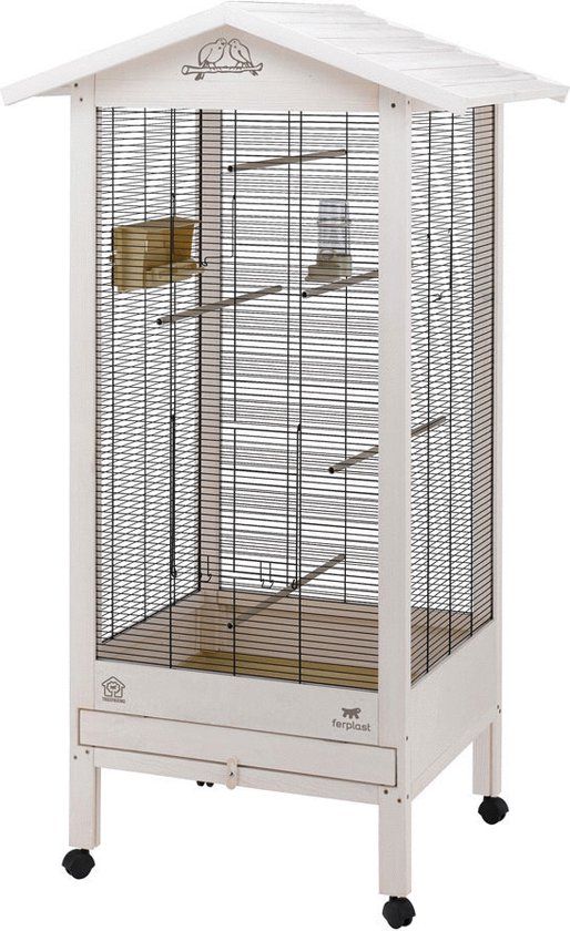 Ferplast Hemmy Vogelkooi - Wit - 85 x 66 x 185 cm