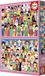 Educa Puzzle set - Puzzle - Fille Europe et Asie - 2x100 pièces