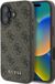 Guess GUHCP16SG4GFBR iPhone 16 6.1" marron/marron coque rigide 4G Classic