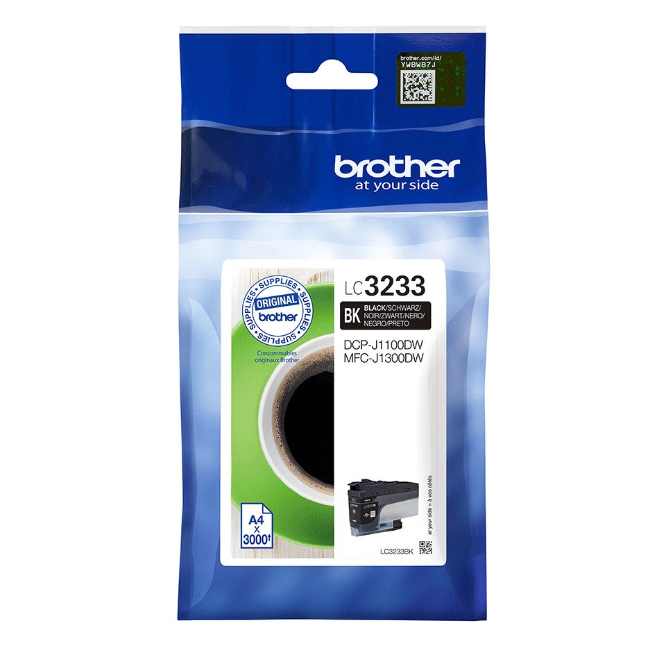 Brother LC-3233BK Zwart Inktcartridge | 3000 Pagina's | Origineel