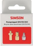 Simson Fiets nippelset - verloopnippels - 3-delig - ook voor Frans ventiel