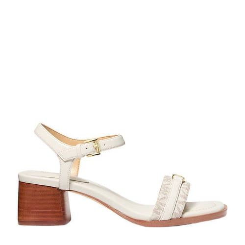 Michael Kors Mandy leren sandalettes ecru