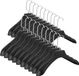 Intirilife Cintres UNIVERSAL NOIR - 10 larges cintres en plastique avec surface antidérapante