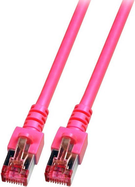 EFB-Elektronik Techtube Pro - Internetkabel S/FTP CAT6 - roze - 0.5 meter