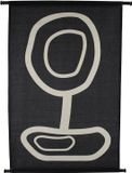 HD collection wanddoek organisch zwart 83x3x110cm