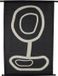 HD collection wanddoek organisch zwart 83x3x110cm