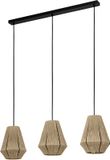 Eglo Alderney Hanglamp - E27 - 90 cm - Zwart/Bruin