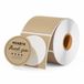MUNBYN Rouleau de 750 étiquettes Autocollantes Rondes, 2 x 2 Pouces, étiquettes Thermiques Directes de logo, Visuel de Bricolage, Code QR, Plaque Nominative, Adresse/expédition, ménage Papier Kraft