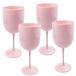 Set de 4 verres à vin incassables en plastique pour mariages et fêtes