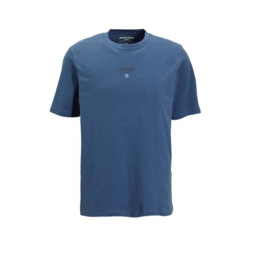 JACK & JONES CORE T-shirt JCOTYPO - donkerblauw