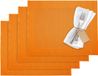 Westmark Set van 4 placemats, 42 x 32 cm, synthetisch weefsel, oranje