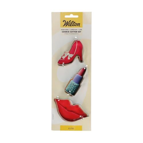 Wilton Koekjes Uitsteker - Hoge Hak, Lippenstift, Lippen - Set/3