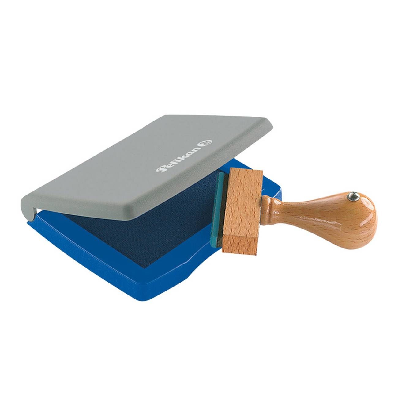 Pelikan Stempelkussens in plastic doosje - blauw, grijs