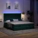 Maison Exclusive - Lit plateforme avec matelas, vert foncé, 200x200 cm, velours