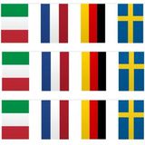 Merkloos / Sans marque Folat Bv Vlaggenlijn Europa - 3x - 10 meter - plastic - Europese landen vlaggen - vlaggetjes - Internationale versiering
