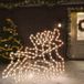 Renard de Noël blanc chaud 57x55x4,5 cm 605715