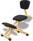 Merkloos / Sans marque Holland Connections Ergonomic Chair with Knee and Backrest - Black/Beige