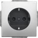 ABB Busch-Jaeger 2300 EUCB-866 BUS WCD KV CPL SCHR.INB PURE Wandcontactdoos Roestvaststaal ( RVS ) Mat