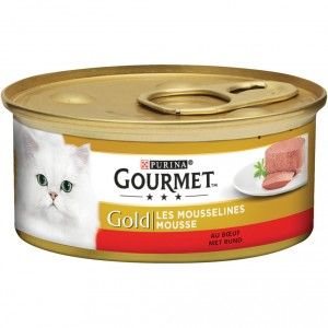 Gourmet Gold Mousse Rund kattenvoer 1 tray 24 blikken