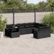 Maison Exclusive - Ensemble de meubles de jardin 10 pièces avec canapé et coussins, noir, en polyrotin