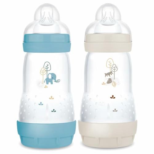 mam Easy Start Anti-Colic Babyfles Set - 2 x 260ml - Oceaan + Zand - 2 Maanden - Medium Debiet