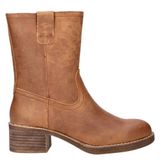 Nelson suède enkelboots met blokhak - cognac