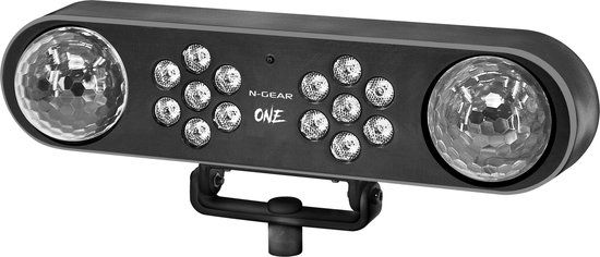 N-GEAR PartyBar ONE - Disco Lichteffecten - Feestverlichtingset met 2 PAR Spots + 2 Discoballen - Zwart