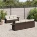 Maison Exclusive - Ensemble de jardin, 8 pièces, avec coussins, marron, en polyrotin