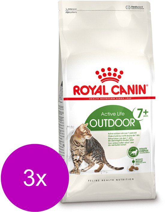 Royal Canin Fhn Outdoor 7plus - Kattenvoer - 3 x 2 kg