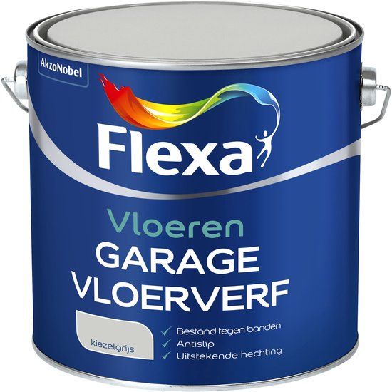 Flexa Garagevloerverf - Kiezelgrijs Wb - 2.5 L - Vloer- en betonverf