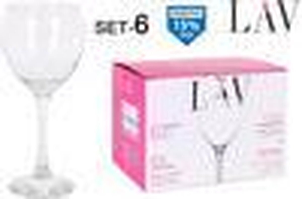 Lav SET 6 CUPS WINE 260cc MAYRA