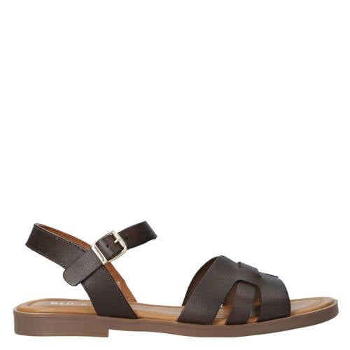 Red Rag leren sandalen donkerbruin