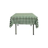 LA Linnen Checkered Overlay Tablecloth, 58 by 58-inch