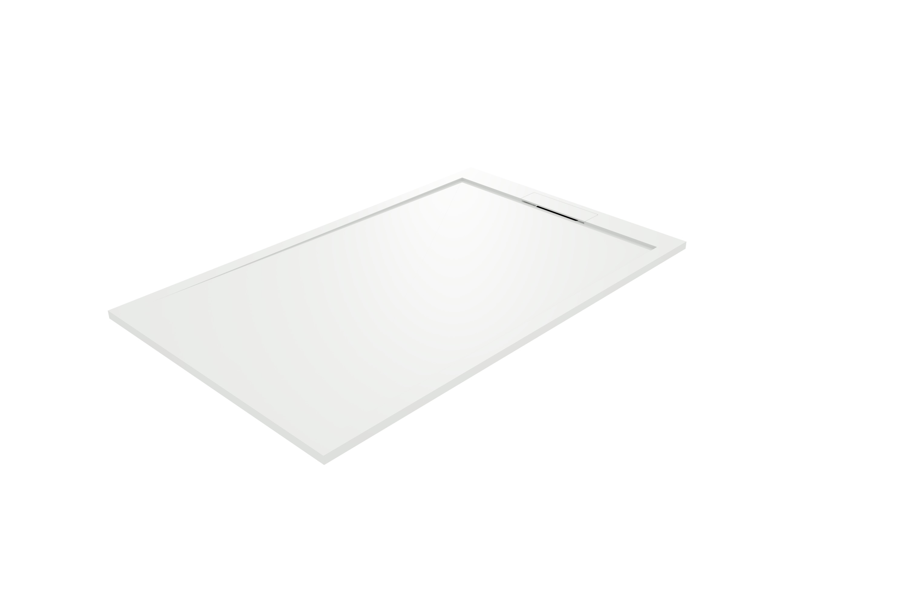 Balmani Andes douchebak 160 x 100 cm Solid Surface mat wit