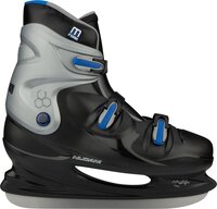 Nijdam IJshockeyschaats XXL - Hardboot - Zwart/Zilver/Blauw - 47