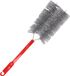 Buemag Radiatorborstel - dubbele borstel - kunststof - rood - 46 cm - Schoonmaakborstel/rager verwarming