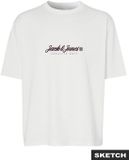 JACK&JONES JORMONTAUK TYPE FRONT TEE CN JNR Jongens T-shirts Korte mouw Ronde hals Katoen 100% Bright White Casual
