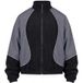 Urban Classics Fleece - Polarfleece Taslan Track Jacket - S tot XXL - voor Mannen - zwart-grijs