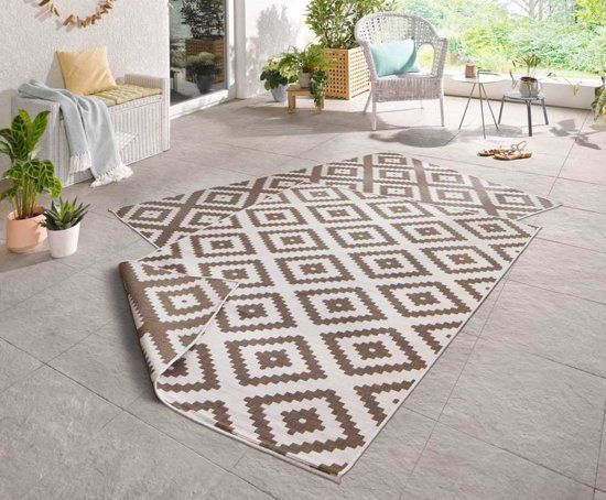 Bougari Modern vloerkleed Malta 103133 120x170 cm Crème & Bruin
